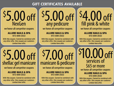 gift certificates